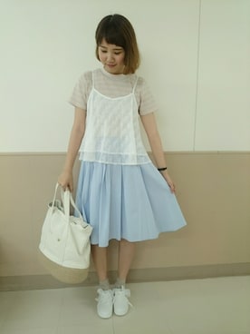 「ASZAKKA（アザッカ）のアイテム（バッグ）」を使った、ミタさん（レディース・159cm）の春コーディネート