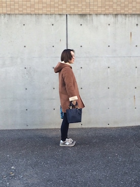 「真冬」｜「アイテム（モッズコート）」を使った、なつさん（レディース・166cm）の冬コーディネート