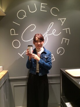 「JUSGLITTY（ジャスグリッティー）のアイテム（デニムジャケット）」を使った、なつさん（レディース・166cm）の秋コーディネート