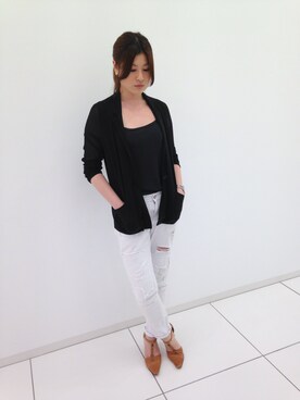 「GU（ジーユー）のアイテム（その他アウター）」を使った、kaoriさん（レディース・168cm）の夏コーディネート