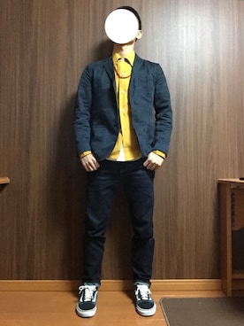 「SLICK（スリック）のアイテム（テーラードジャケット）」を使った、ゆうさん（メンズ・168cm）の春コーディネート