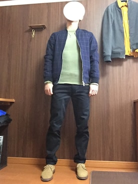「SLICK（スリック）のアイテム（ブルゾン）」を使った、ゆうさん（メンズ・168cm）の春コーディネート