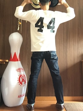 「Tシャツ×デニム」｜「アイテム（ブルゾン）」を使った、ゆうさん（メンズ・168cm）の春コーディネート