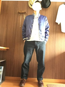 「ルード」｜「アイテム（ブルゾン）」を使った、ゆうさん（メンズ・168cm）の春コーディネート