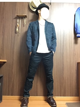 「SLICK（スリック）のアイテム（テーラードジャケット）」を使った、ゆうさん（メンズ・168cm）の春コーディネート