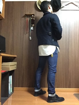 「GOLD（ゴールド）のアイテム（ブルゾン）」を使った、ゆうさん（メンズ・168cm）の冬コーディネート