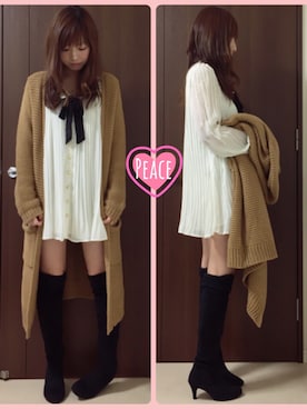 「バレンタインデートスタイル」｜「アイテム（その他）」を使った、nana♡さん（レディース・160cm）の冬コーディネート
