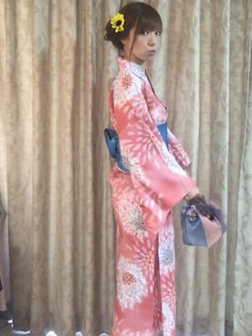 「水着」｜「アイテム（浴衣）」を使った、nana♡さん（レディース・160cm）の夏コーディネート
