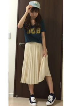 「FOREVER 21（フォーエバー トゥエンティーワン）のアイテム（スニーカー）」を使った、nana♡さん（レディース・160cm）の秋コーディネート