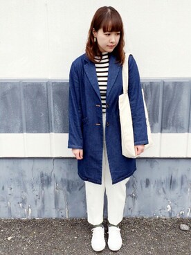 「off-on（オフオ）のアイテム」を使った、こずえ\✩/さん（レディース・160cm）の春コーディネート