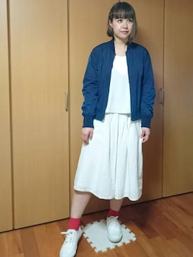 「スカーチョ」｜「アイテム（その他アウター）」を使った、こずえ\✩/さん（レディース・160cm）の春コーディネート