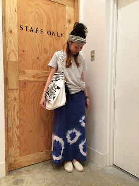 「coen（コーエン）のリボンヘアゴム（ヘアゴム）」を使った、coen たけさんさん（レディース・157cm）の春コーディネート