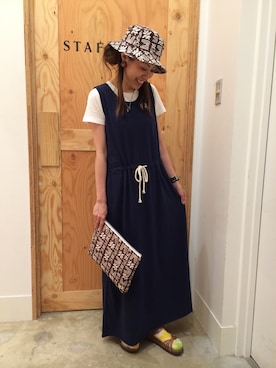 「coenスタッフスタイリング」｜「アイテム（レッグウェア）」を使った、coen たけさんさん（レディース・157cm）の夏コーディネート