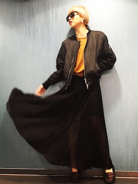 「LUC DNM （ラックデニム）のアイテム」を使った、YU-AOfficialさん（レディース・152cm）の冬コーディネート
