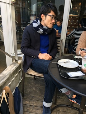 「アイテム（ピーコート）」を使った、H.Fujitaさん（メンズ・165cm・10代）の冬コーディネート