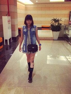 「義大世界」｜Lin Wuさん（レディース・158cm）の夏コーディネート