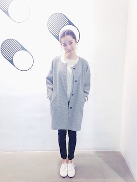 「A land（エーランド）のアイテム（ジャケット/アウター）」を使った、♡Sさん（レディース・155cm）の秋コーディネート