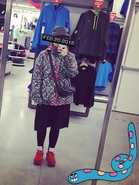 「MONKI（モンキ）のアイテム（つなぎ/オールインワン）」を使った、gackt3104さん（レディース・155cm）の冬コーディネート