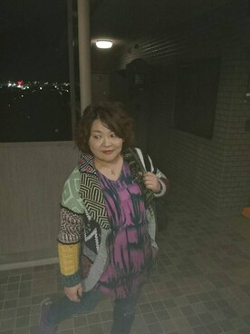 「Desigual（デシグアル）のアイテム（その他アウター）」を使った、Rena Inoueさん（レディース・160cm）の冬コーディネート