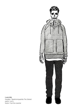 「TAKAHIROMIYASHITATheSoloIst.（タカヒロミヤシタザソロイスト）のアイテム（スウェット）」を使った、Kinさん（メンズ・175cm）の冬コーディネート
