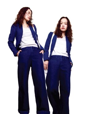 「H&M」｜「H&M（エイチ・アンド・エム）のアイテム（ノーカラージャケット）」を使った、hmsrrisさん（レディース・155cm）の春コーディネート