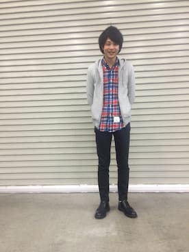 「A.P.C.（アーペーセー）のアイテム（ブーツ）」を使った、ALWAYSFUNさん（メンズ・173cm）の春コーディネート