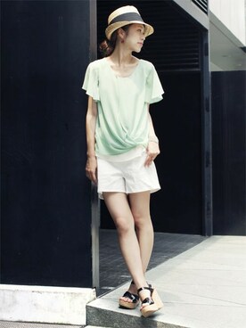 NANO universe snap L'sさん（レディース・161cm）の夏コーディネート