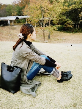 「アイテム（バレエシューズ）」を使った、nikumiさん（レディース・165cm）の秋コーディネート