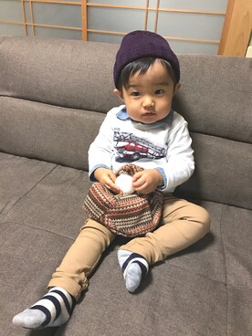 「消防車」｜☆かいじゅう☆さん（キッズ・80cm）の冬コーディネート