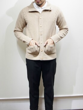 ローゲージ スタンドカラー カーディガン のメンズ人気ファッションコーディネート Wear