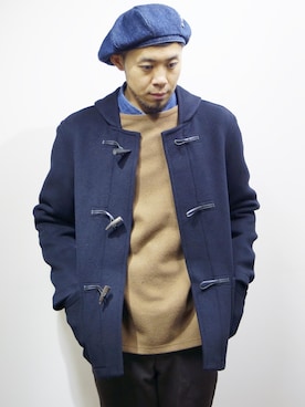 「MONTGOMERY（モンゴメリー）のアイテム（ダッフルコート）」を使った、ロケットシップさん（メンズ・182cm）の秋コーディネート