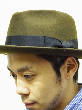 「DRAGON HAT（ドラゴンハット）のアイテム」を使った、ロケットシップさん（メンズ・182cm）の秋コーディネート