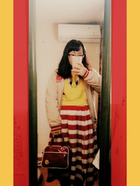 「トゥイーティー」｜「アイテム（ハンドバッグ）」を使った、HARUPOPOさん（レディース・152cm）の冬コーディネート