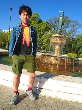 「ATTACHMENT（アタッチメント）のアイテム（デニムジャケット）」を使った、lifestyle石川さん（メンズ・173cm）の春コーディネート