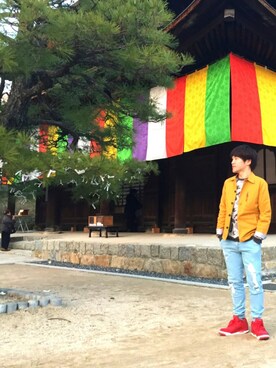 「SHIPS（シップス）のアイテム（ブルゾン）」を使った、lifestyle石川さん（メンズ・173cm）の冬コーディネート