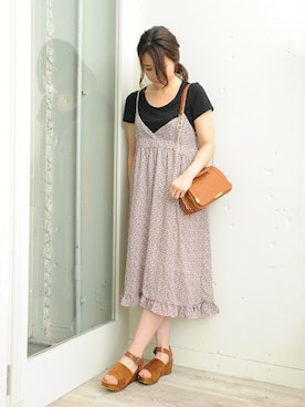 「PLAIN CLOTHING（プレーンクロージング）のアイテム（ワンピース/ドレス）」を使った、sioさん（レディース・156cm）の秋コーディネート
