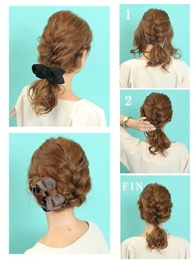 「編み込みヘア」｜sioさん（レディース・153cm）の秋コーディネート