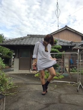 「キャンバスシューズ」｜「アイテム（財布/小物）」を使った、sailさん（レディース・163cm）の夏コーディネート