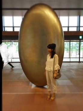 「YEVS（イーブス）のアイテム（帽子）」を使った、つんつんさん（レディース・158cm）の夏コーディネート