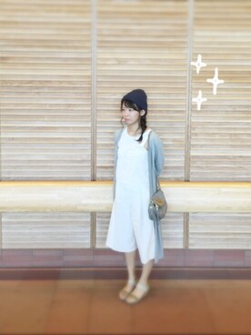 「YEVS（イーブス）のアイテム（帽子）」を使った、つんつんさん（レディース・158cm）の夏コーディネート