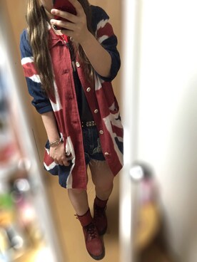 「RNA」｜「アイテム（シャツワンピース）」を使った、RENさん（レディース・158cm）の秋コーディネート