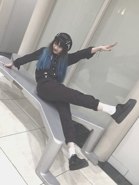 「M.Y.O.B（エム.ワイ.オー.ビー）のアイテム（ハンチング/ベレー帽）」を使った、애경さん（レディース・164cm）の春コーディネート