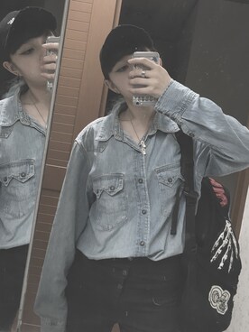「M.Y.O.B（エム.ワイ.オー.ビー）のアイテム（帽子）」を使った、애경さん（レディース・164cm）の春コーディネート