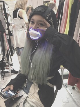 「M.Y.O.B（エム.ワイ.オー.ビー）のアイテム（ハンチング/ベレー帽）」を使った、애경さん（レディース・165cm）の夏コーディネート