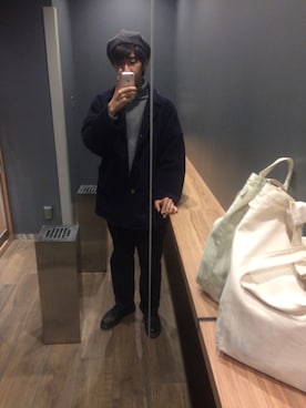 「PENDLETON（ペンドルトン）のアイテム（ハンチング/ベレー帽）」を使った、りょーすけさん（メンズ・176cm）の秋コーディネート