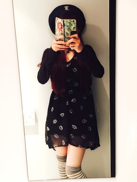 「PAMEO POSE」｜「アイテム（ハンチング/ベレー帽）」を使った、panic-ponicさん（レディース・154cm）の春コーディネート