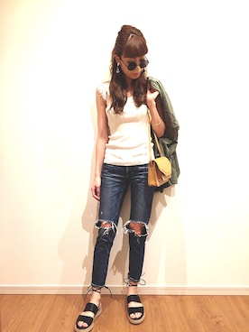 「AVAN LILY（アヴァンリリィ）のアイテム（アクセサリー）」を使った、*･Risa･*さん（レディース・163cm）の春コーディネート