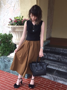 「AVAN LILY（アヴァンリリィ）のアイテム（アクセサリー）」を使った、*･Risa･*さん（レディース・163cm）の夏コーディネート