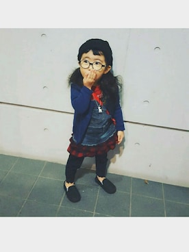 「e.a.B（エーアーベー）のアイテム（ワンピース/ドレス）」を使った、unikumaさん（キッズ・90cm）の秋コーディネート