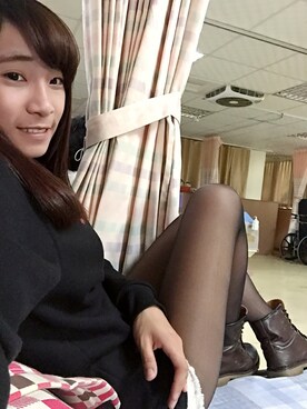 「woodstuck（woodstuck）のアイテム」を使った、林綺さん（レディース・158cm）の冬コーディネート